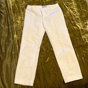 White crop pants